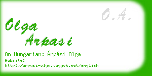 olga arpasi business card